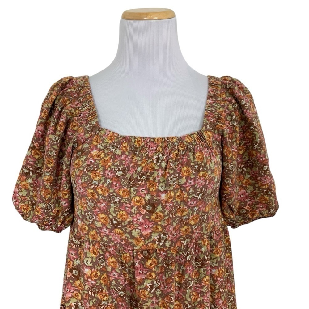 Wild Fable Floral Tiered Mini Dress Women’s M Coquette Cottage Boho Sundress - Picture 3 of 15
